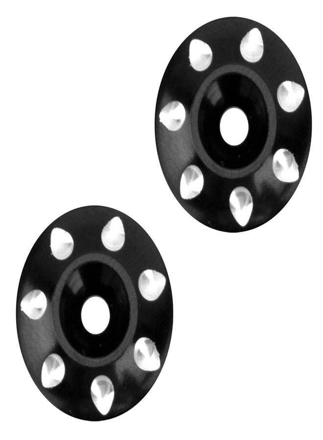 Vgoohobby 2Pcs Vgoohobby RC Metal Rear Wing Buttons Gasket,Universal Rear Fixed Tail Protection Spacer Compatible with 1/10 RC Off Road Short Truck Buggy Racing Car (Black) - Image 3