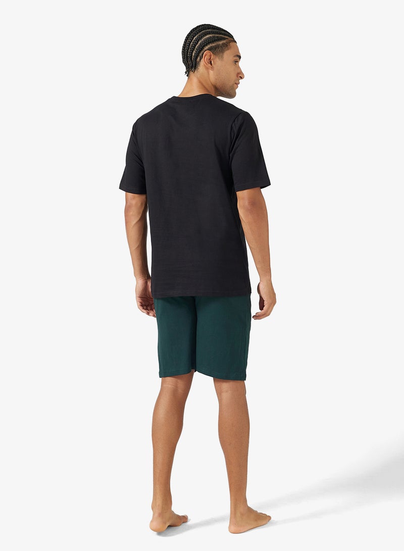 سفنتي فايف طقم بيجامة تي شيرت وشورت - Image 2