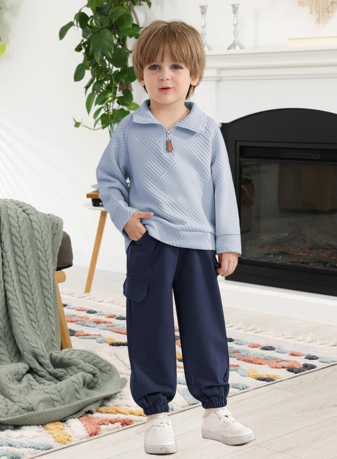 ESHOO Toddler Baby Boy Fall Winter Clothes 2 Piece Outfits Sweatsuit Boys Long Sleeve Zipper Sweatshirt and Pants Set 18M-6T - Image 4