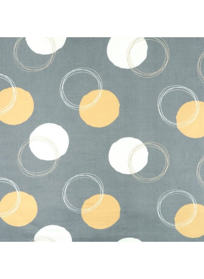 BSB HOME Premium Glace Cotton 180 TC Flat Single Bedsheets Breathable | Wrinklefree (Size-60 X 90 Inch) with 1 King Size Pillow Covers (Size-17 X 27 Inches, Cricle Print, White & Grey) - Image 5