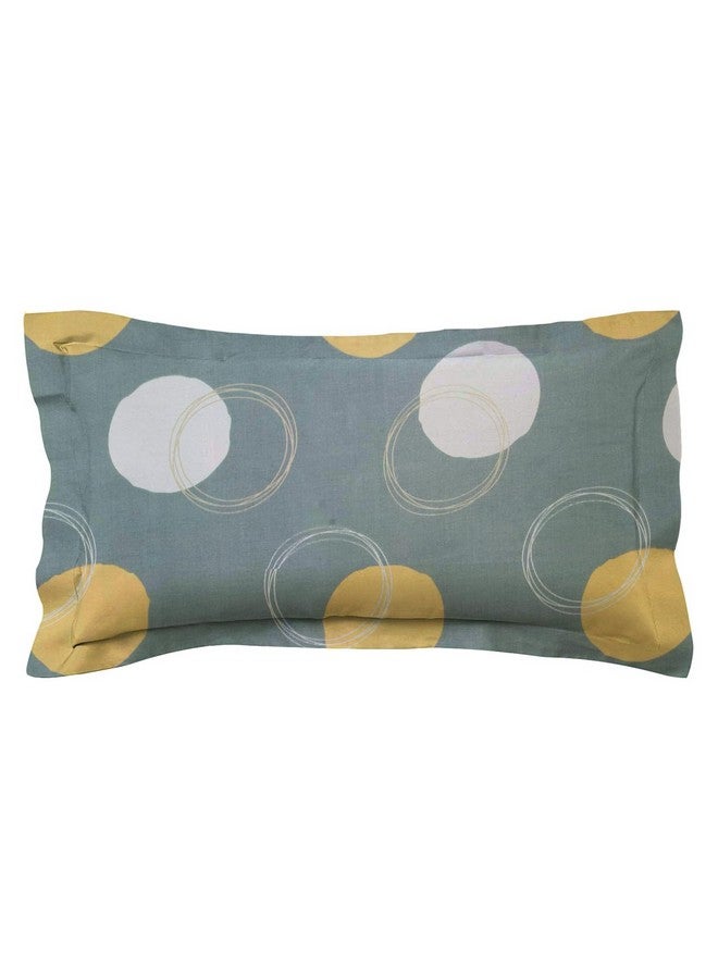 BSB HOME Premium Glace Cotton 180 TC Flat Single Bedsheets Breathable | Wrinklefree (Size-60 X 90 Inch) with 1 King Size Pillow Covers (Size-17 X 27 Inches, Cricle Print, White & Grey) - Image 3