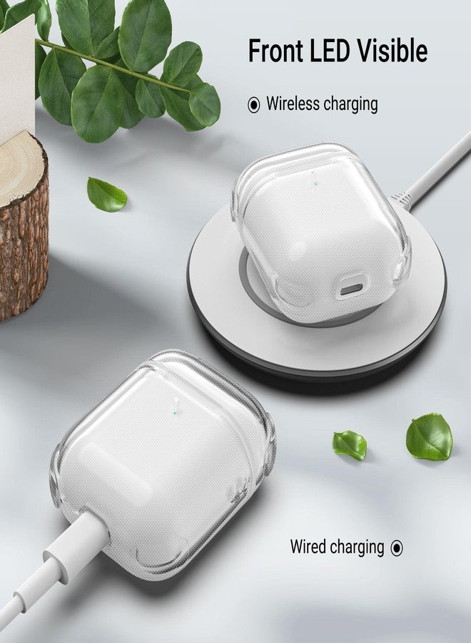 ULAK Compatible with AirPods Case, Transparent Soft TPU Protective Cover Accessories (Cushion in Four Corners) with Keychain for AirPods 2nd/1st Generation [Front Led Visible]- Clear - Image 5