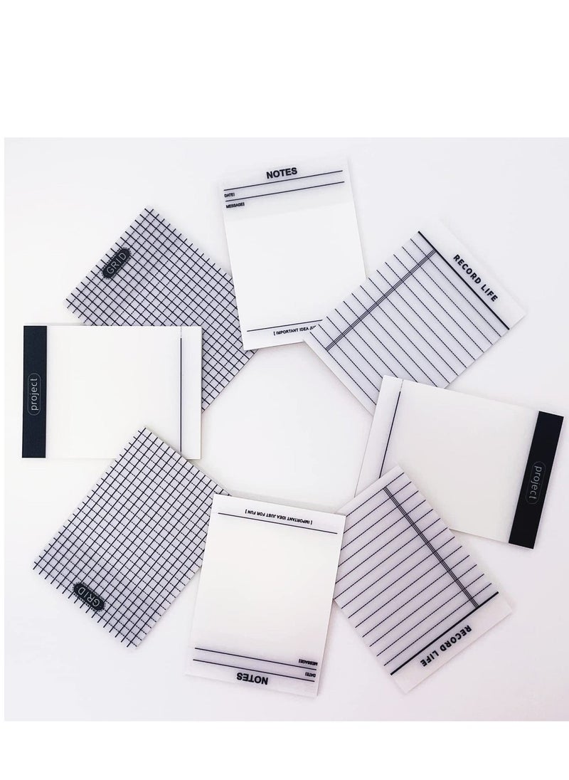 Transparent Sticky Note Pads - 400Pcs Waterproof Self-Adhesive Pad，Translucent Sticky Notes Suitable for Reading、Studying、 Home、Office、School，Sticks Securely，Removes Cleanly - Image 1