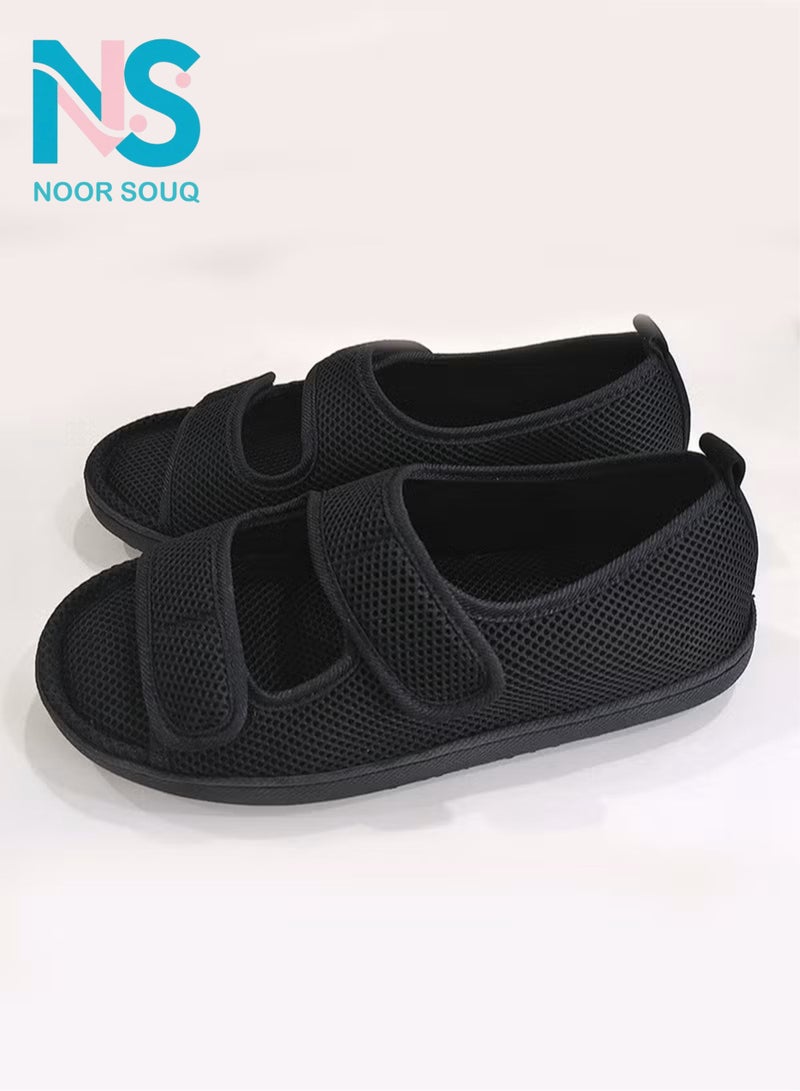 Noor Souq Diabetic Shoes, Extra Wide Width Open Toe Sandals, Adjustable Arthritis Edema Slippers for Elderly - Image 1