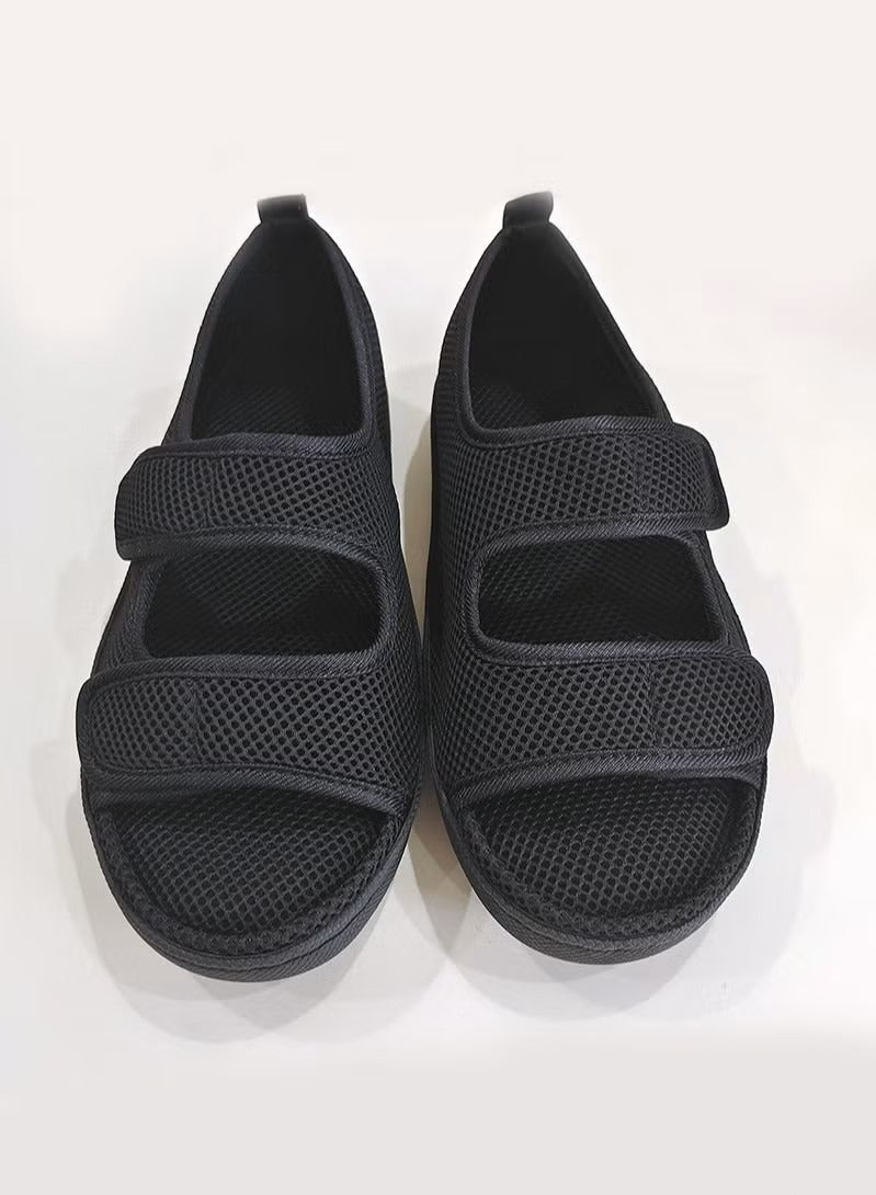 Noor Souq Diabetic Shoes, Extra Wide Width Open Toe Sandals, Adjustable Arthritis Edema Slippers for Elderly - Image 4