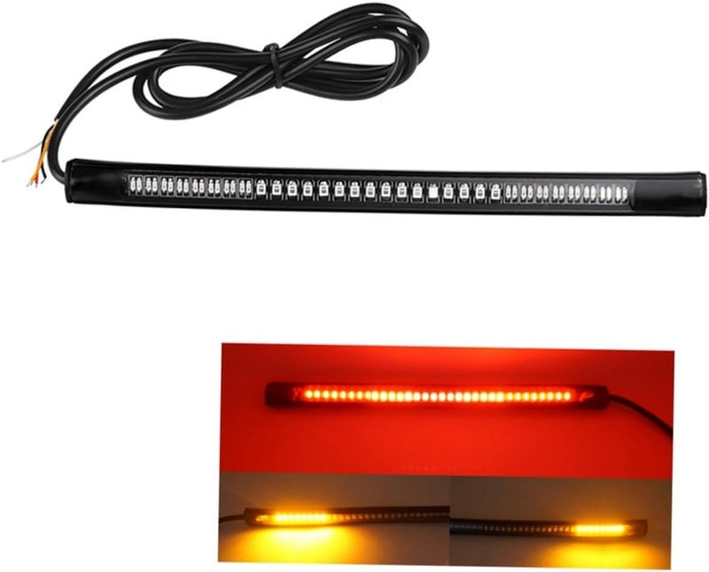 4 قطع من شريط ضوء الفرامل الثالث LED SMD لإشارة الانعطاف الخلفي للدراجات النارية، سهل التركيب للسيارات والدراجات النارية والمركبات الرباعية - Image 1