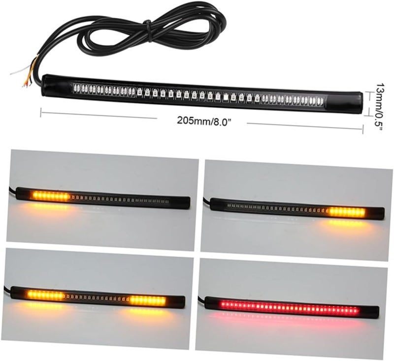 4 قطع من شريط ضوء الفرامل الثالث LED SMD لإشارة الانعطاف الخلفي للدراجات النارية، سهل التركيب للسيارات والدراجات النارية والمركبات الرباعية - Image 4