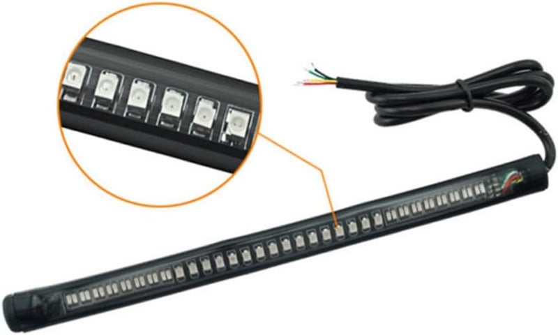 4 قطع من شريط ضوء الفرامل الثالث LED SMD لإشارة الانعطاف الخلفي للدراجات النارية، سهل التركيب للسيارات والدراجات النارية والمركبات الرباعية - Image 5