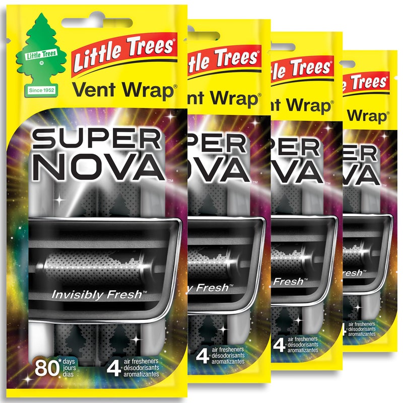 LITTLE TREES Car Air Freshener  Vent Wrap Provides Long Lasting Scent Invisibly Fresh  16 Air Fresheners  Supernova - Image 2
