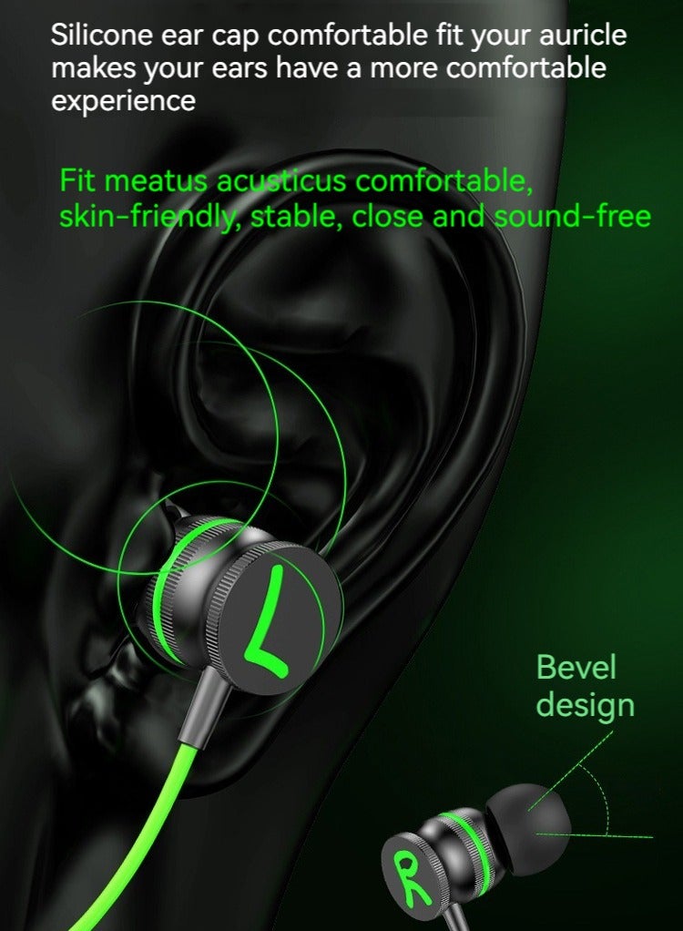 L-shaped elbow gaming professional headset (green) - Image 2