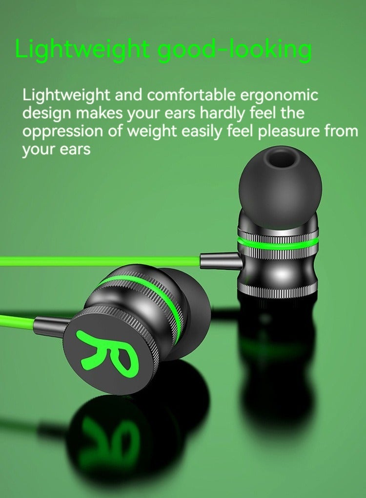 L-shaped elbow gaming professional headset (green) - Image 4