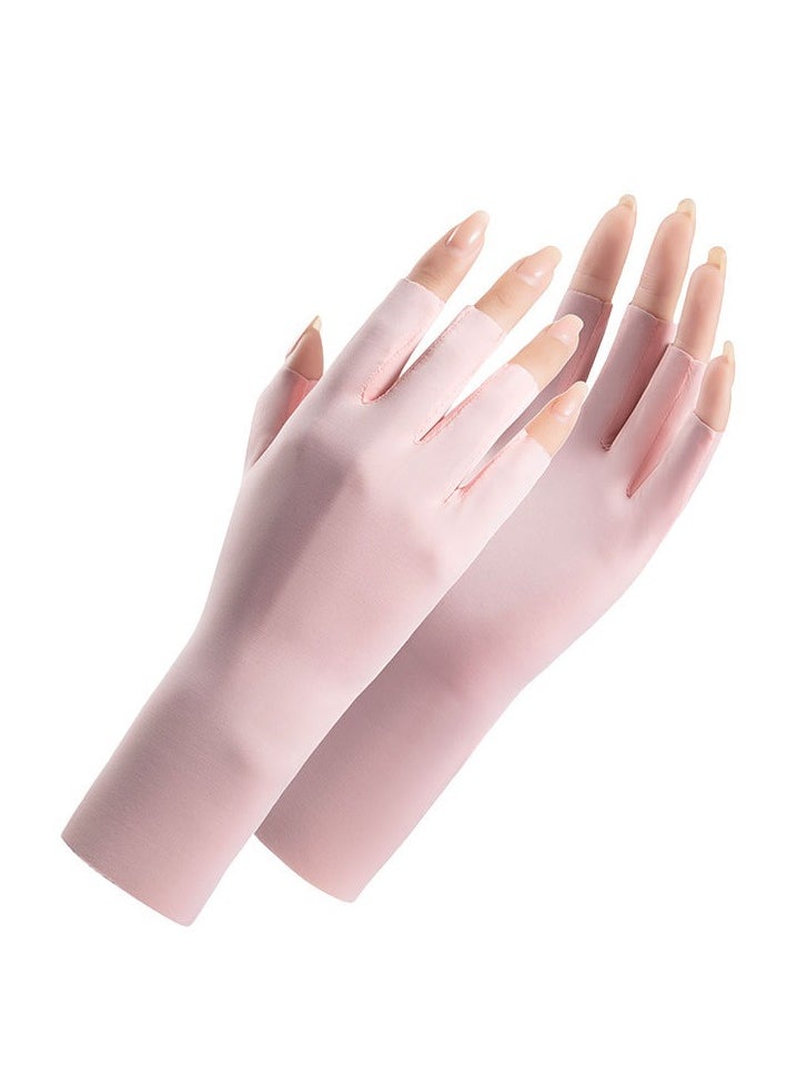 Generic Nail Lamp Gloves, Manicure Gloves, Women's Anti-UV Driving Gloves  - Image 1