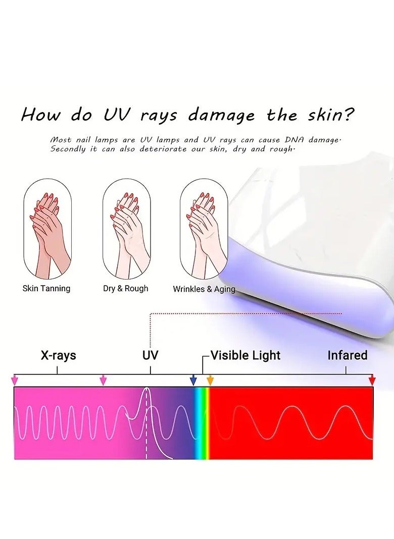 Generic Nail Lamp Gloves, Manicure Gloves, Women's Anti-UV Driving Gloves  - Image 3