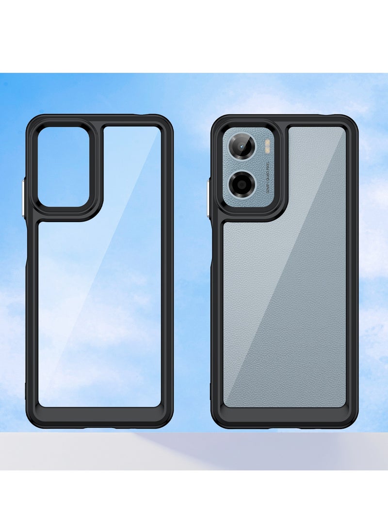 for Motorola G15 Case Cover, High Quality Hard Backplane Soft Border Pure and Bright Comfortable Feel Cell Phone Protective Case for Motorola G15, Black  - Image 5