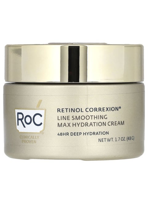 RoC, Retinol Correxion, Line Smoothing Max Hydration Cream, 1.7 oz (48 g)