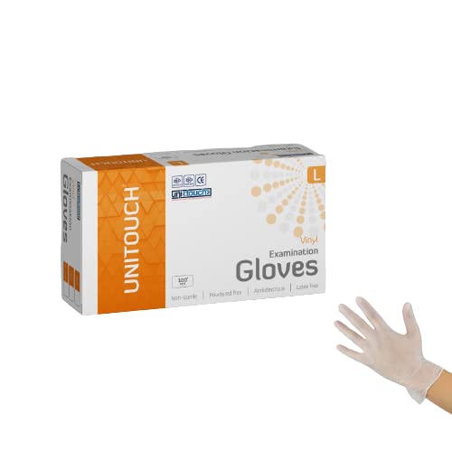 Unitouch Vinyl House Cleaning Dish washing Gloves Medium Clear