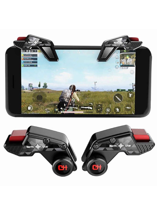 NIBEMINENT - 2Pcs S8 Mobile Phone Game Controller Fire Button Shoot Trigger Handle for PUBG - wireless - Image 1