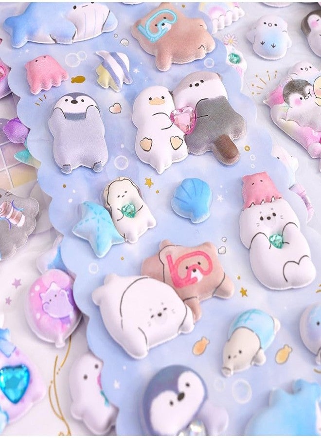 NVF Cute Bear 3D Puffy Stickers Set for Kids - Kawaii Animal, Fruit & Flower Stickers for Journaling, Scrapbooking, School Projects & DIY Crafts - Image 5