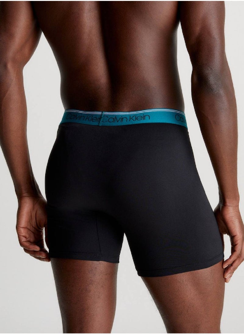 CALVIN KLEIN - Men's 3 Pack Boxer Briefs - Micro Stretch -  microfibre jersey, Multicolor - Image 1