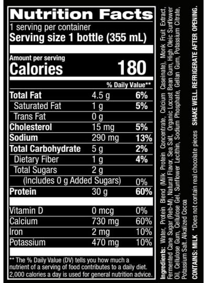Jocko Fuel Jocko Mölk 30g Grass Fed Protein Shakes – No Added Sugar Protein Drinks KETO Friendly - Ready to Drink 12 FL Oz (Pack of 12) Chocolate - Image 5