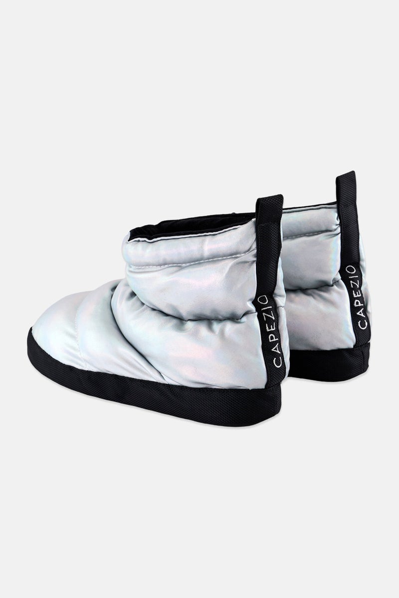 Capezio Kids Boy Slip On Quilted Boots, Metallic Silver Metallic  - Image 2
