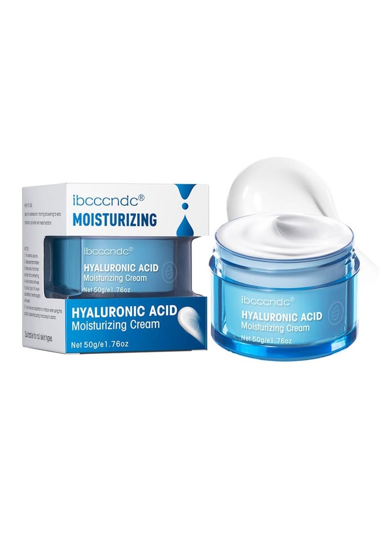 ibcccndc Hydro Boost Hyaluronic Acid Face Moisturizer, Oil-Free, Long-Lasting Hydration Cream for Dry Skin, Intense Moisturizing Hydro Boost Cream  - Image 1