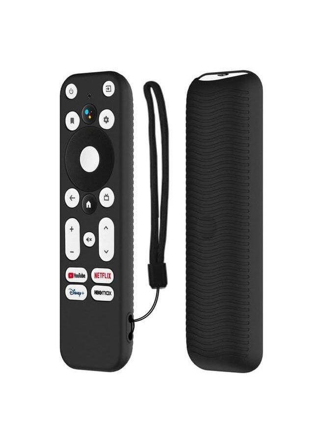 Zaboon - Syosi Silicone Case For Onn Tv Remote Remote Case Compatible With Android Tv 4K And Onn Tv Anti-Slip Shock Proof Soft Remote Cover Case With Lanyard Black - Image 1