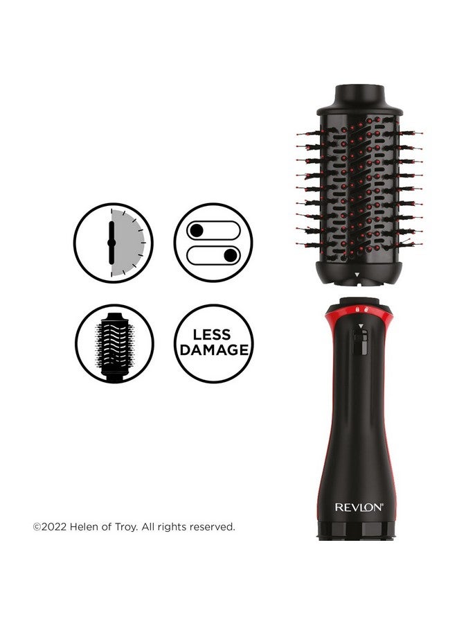 ريفلون مجفف ومكثف شعر مع رأس قابل للفصل لتكثيف الشعر وتصفيفه في خطوة واحدة 1100 واط أسود وأحمر 15 × 10 × 28 سم RVDR5298ARB - Image 2