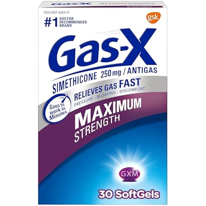 Gas-X Maximum Strength Gas Relief Softgels with Simethicone 250 mg - 30 Count - Image 1