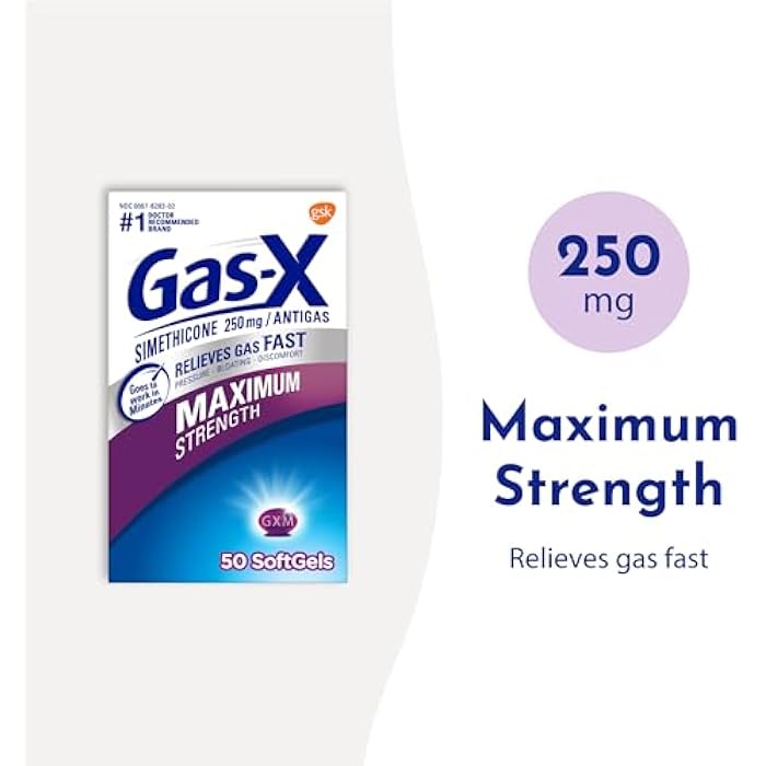 Gas-X Maximum Strength Gas Relief Softgels with Simethicone 250 mg - 30 Count - Image 2
