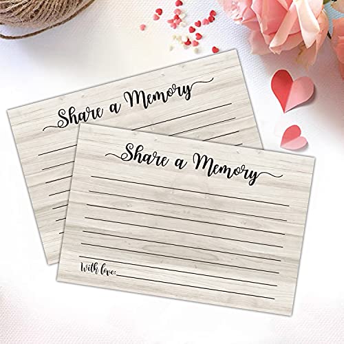 None/Brand Share a Memory Cards, 50 Cards, Memory Card for Celebration of Life, Graduation, Wedding, Retirement, Going Away Party, 4 x 6 inch, Wood grain - Image 5