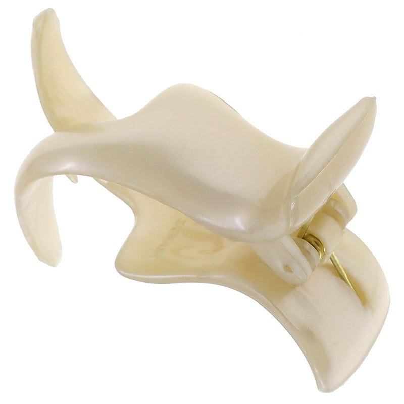 Camila Paris CP3535 French Hair Clip for Women, 2 Teeth Ponytail Holder, Beige, Girls Hair Claw Clips Jaw Fashion Durable Styling Hair Accessories for Women, Strong Hold No Slip Grip, Made in France