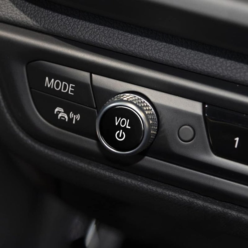 woobles Vol Button, Center Console Media Control Knob Covers Car Volume Knob Cover Replacement Compatible with G26 X3M X4M F97 F98 X3 X4 G02 G01 G14 G15 G16 X5 X6 G05 G06 - Image 1