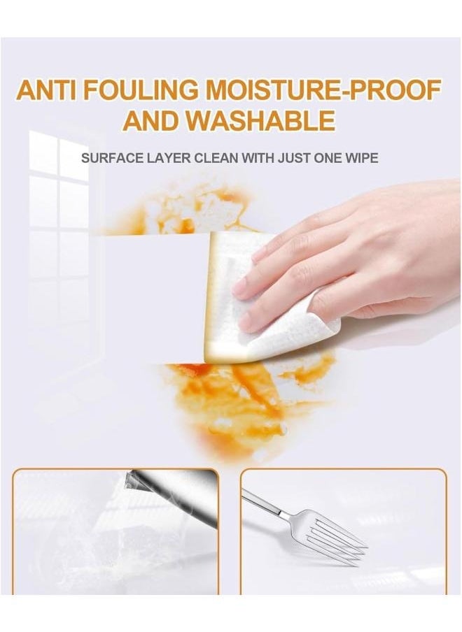 Eoptify Kitchen Wallpaper Oil Proof Waterproof Stickers, Backsplash Wall Protector, Transparent Self-Adhesive Temperature Resistant Foil  - Image 3