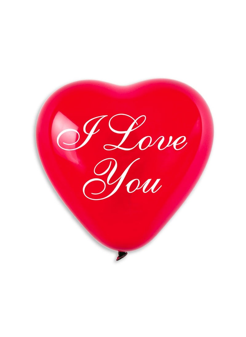Gemar - 10" I Love You Balloon Red/White Latex Bln 25ct - Image 1