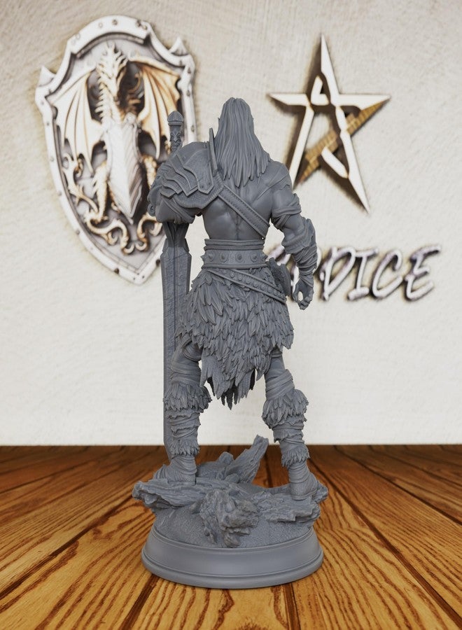 AUSPDICE 32mm Goliath Barbarian Command The Battlefield with a Massive - Unpainted Fantasy Miniature for DND RPG, Tabletop Skirmish & Army Building - Giant Warrior Figure-AS144 - Image 4