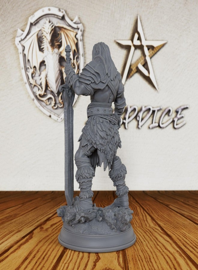 AUSPDICE 32mm Goliath Barbarian Command The Battlefield with a Massive - Unpainted Fantasy Miniature for DND RPG, Tabletop Skirmish & Army Building - Giant Warrior Figure-AS144 - Image 5