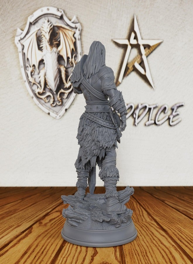 AUSPDICE 32mm Goliath Barbarian Command The Battlefield with a Massive - Unpainted Fantasy Miniature for DND RPG, Tabletop Skirmish & Army Building - Giant Warrior Figure-AS144 - Image 3