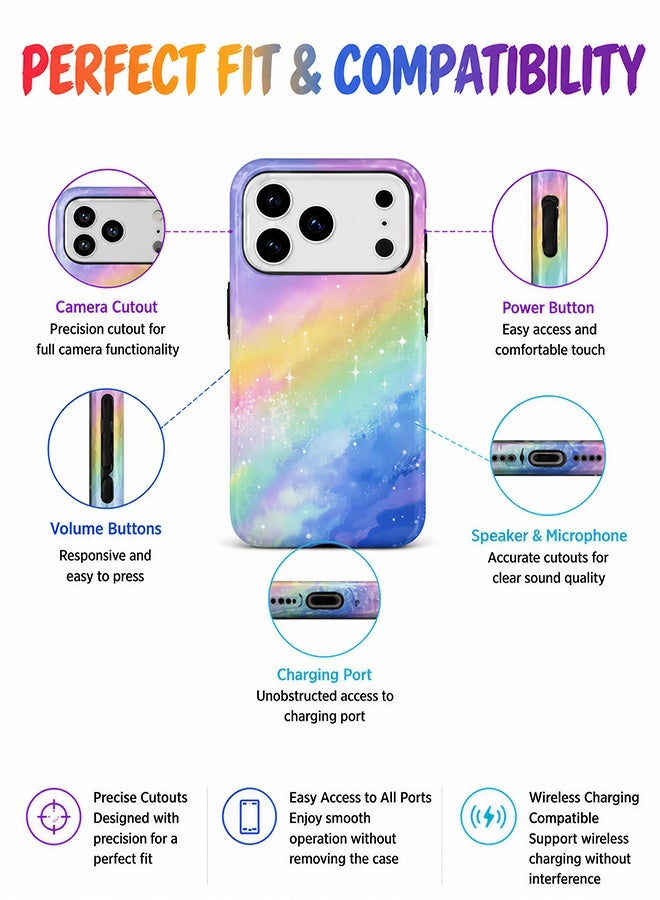 مافي مجموعة حماية 5 في 1 لهاتف iPhone 17 Pro - غطاء مزدوج الطبقات مقاوم للصدمات (طبقة داخلية من مادة TPU + طبقة خارجية من مادة PC) مع واقيين للشاشة فائق الدقة وواقيين شفافين لعدسة الكاميرا - حماية كاملة ضد الصدمات، غطاء هاتف مضاد لبصمات الأصابع والعرق مع أزرار مستقلة - Image 5