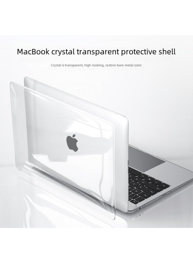 For Macbook M4 Crystal Transparent Protective Case 14 Inch Pro Apple Laptop Protective Case-Color:Crystal Green-Applicable Model:2024 15.3 Inch Air M3 【A3114】 (Hollow) - Image 2