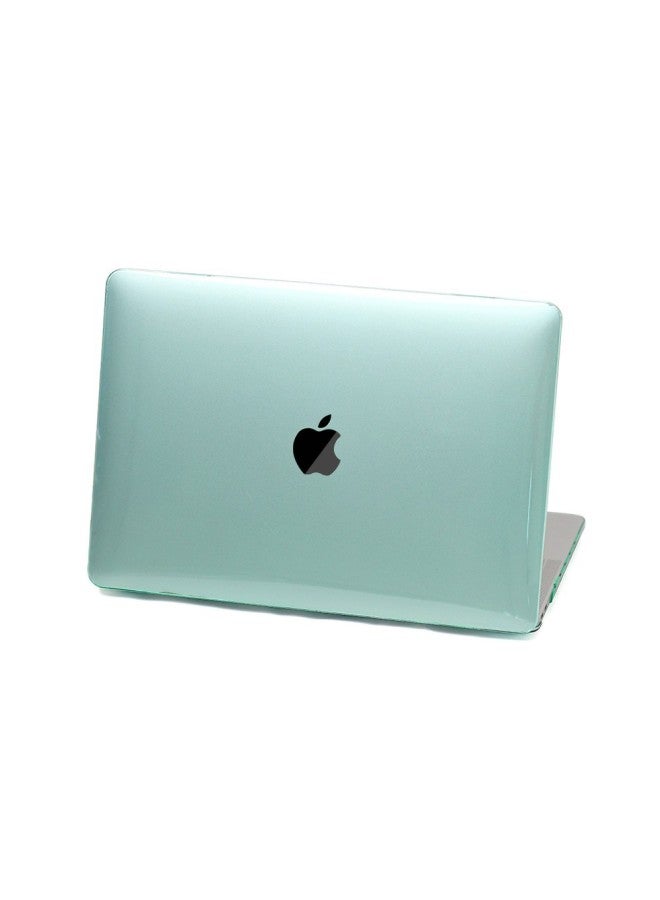 For Macbook M4 Crystal Transparent Protective Case 14 Inch Pro Apple Laptop Protective Case-Color:Crystal Green-Applicable Model:2024 15.3 Inch Air M3 【A3114】 (Hollow) - Image 1
