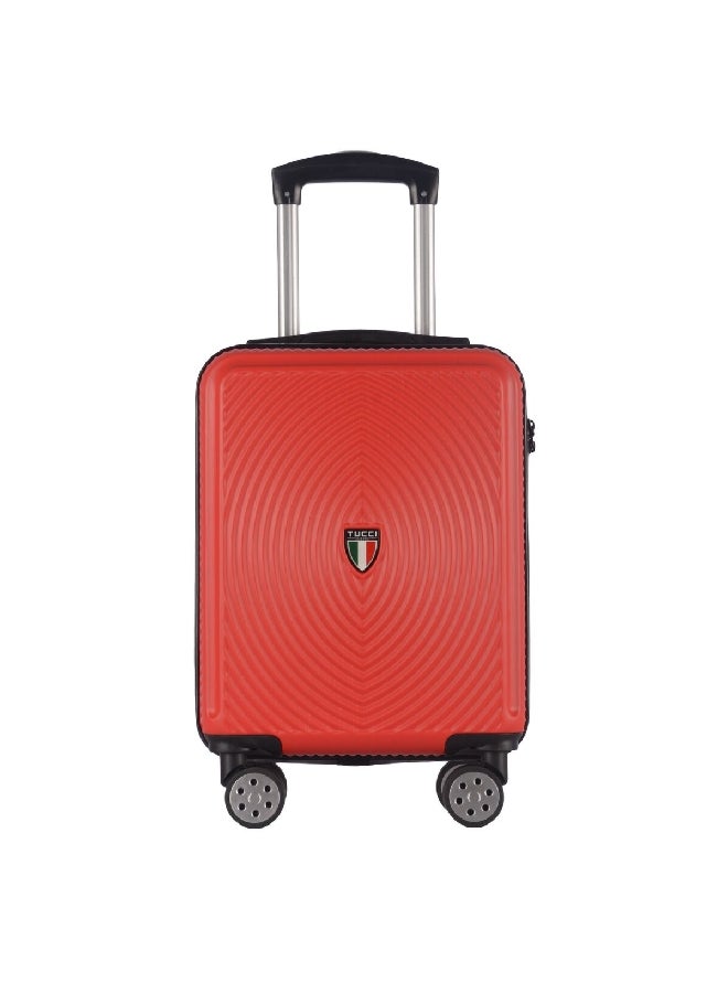 TUCCI حقيبة سفر صلبة من مادة ABS من إنكريسبار، مقاس 17 بوصة، لون أحمر، T0475-2 - Image 1