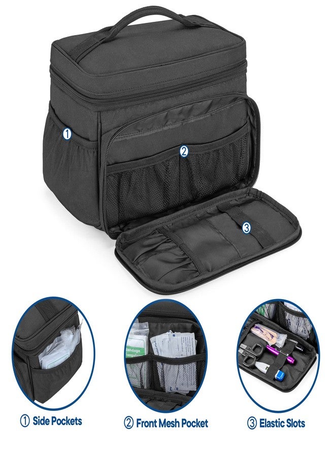 Damero حقيبة تخزين الأدوية الصغيرة داميرو فارغة، حقيبة تنظيم مجموعة الطوارئ للعائلة لصندوق الإسعافات الأولية للتنزه، التخييم والمنزل - بدون ملحقات متضمنة - Image 2