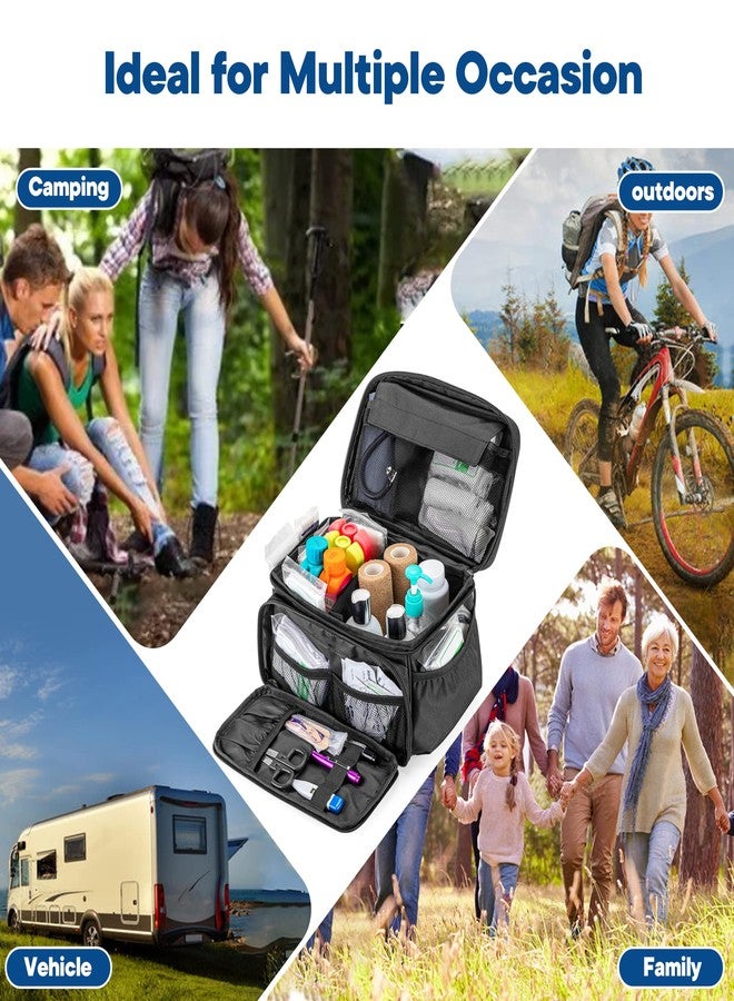 Damero حقيبة تخزين الأدوية الصغيرة داميرو فارغة، حقيبة تنظيم مجموعة الطوارئ للعائلة لصندوق الإسعافات الأولية للتنزه، التخييم والمنزل - بدون ملحقات متضمنة - Image 5