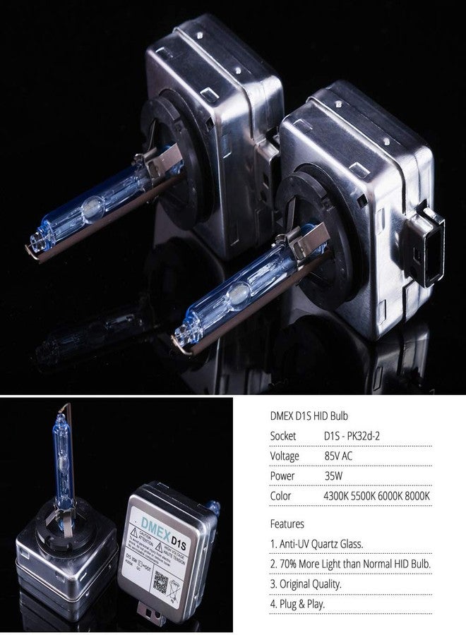 DMEX D1S Xenon HID Headlight Bulbs 4300K Warm White 35W 66144 66140 85140 85415 Replacement - Pack of 2 - Image 5