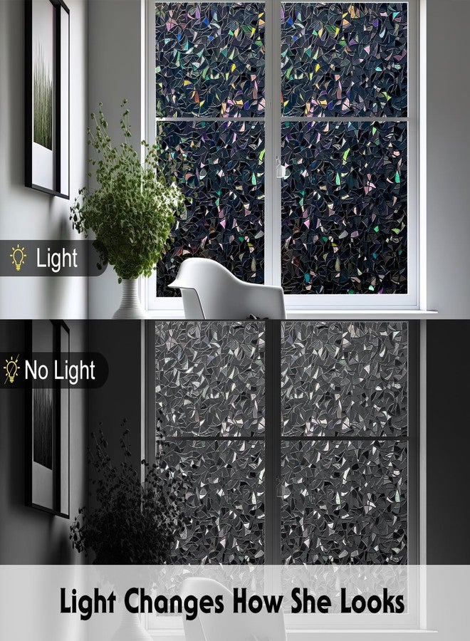 Volcanics Total-Blackout-Window-Privacy-Film, Rainbow Room Darkening Black Window Cover, Static Cling 100% Light Blocking 17.5 x 78.7 Inches - Image 5
