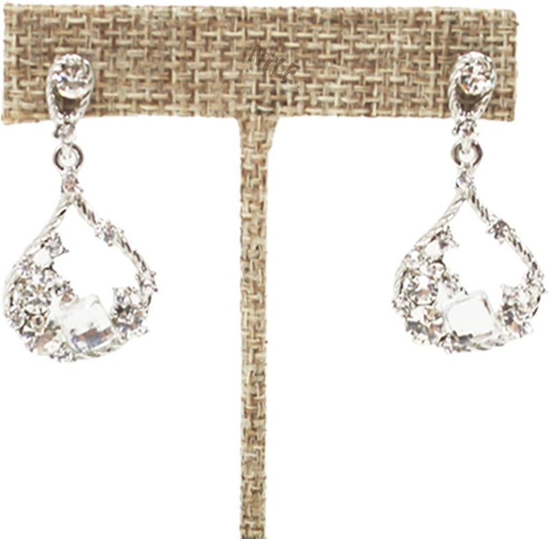 Ikee Design 6Pcs Set Linen Earring T Stand Display Set, Jewelry Display Stand for Showroom and Tradeshow Showcase, Burlap Linen, 4 1/2 H in; 5 3/4 H in; 6 3/4 H in - Image 4