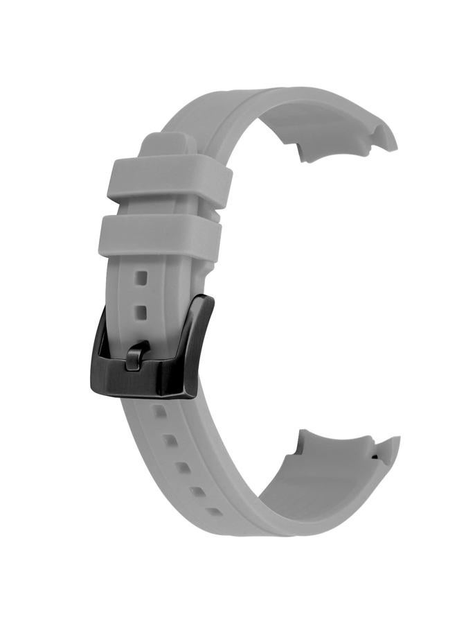 YISIWERA 18mm 20mm 22mm Premium Crafter Grey Silicone Watch Band Universal Curved Ends Rubber Watch Band Strap Bracelet Brushed Stainless Steel Pin Black Buckle For Men Women - Image 1