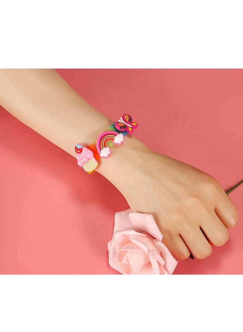 KASTWAVE تزيينات أحذية، 80 قطعة لزينة كروك لحذاء بفُتحات حفل الهدايا، زينة سوار بيد ميني، تزيينات لهدايا عيد ميلاد البنات - Image 5