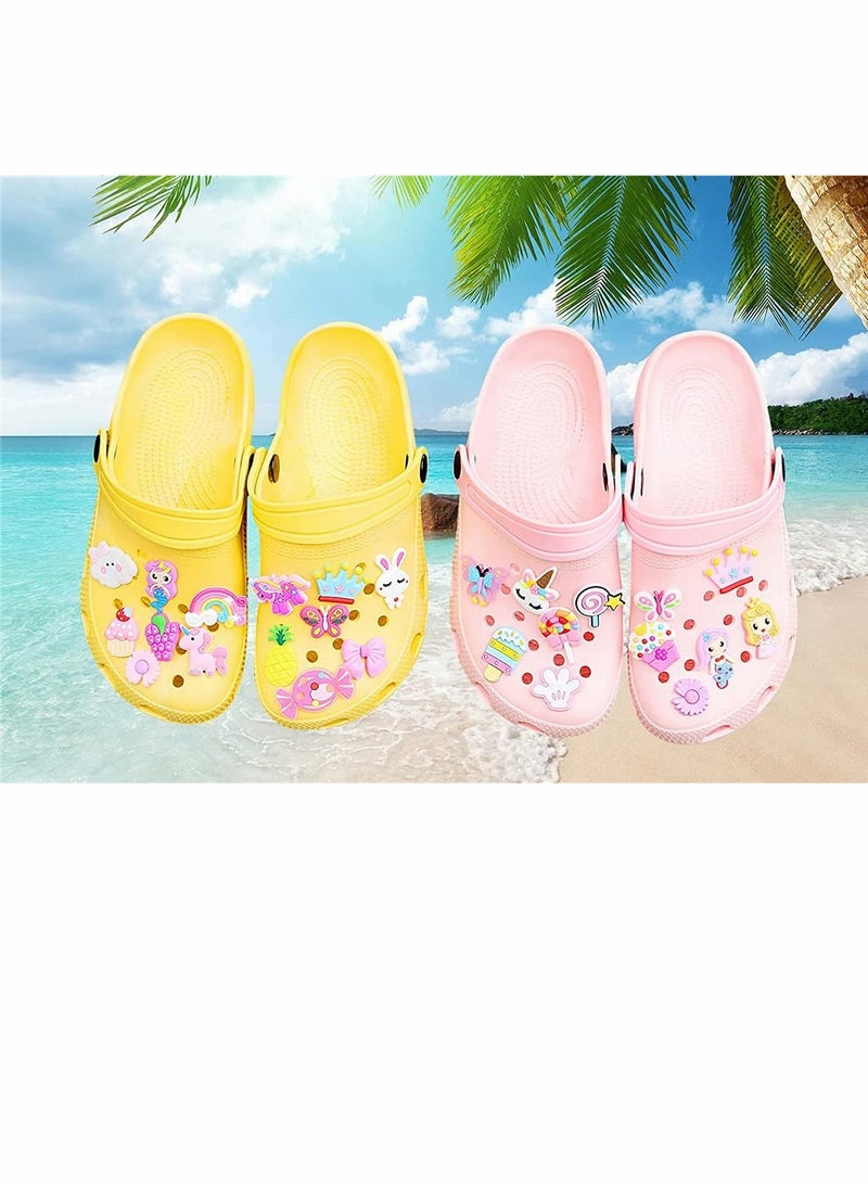 KASTWAVE تزيينات أحذية، 80 قطعة لزينة كروك لحذاء بفُتحات حفل الهدايا، زينة سوار بيد ميني، تزيينات لهدايا عيد ميلاد البنات - Image 4